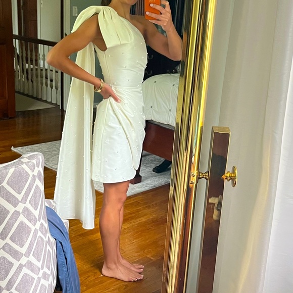 Sachin & Babi Pippa One-Shoulder Pearl Mini Dress - Picture 6 of 6